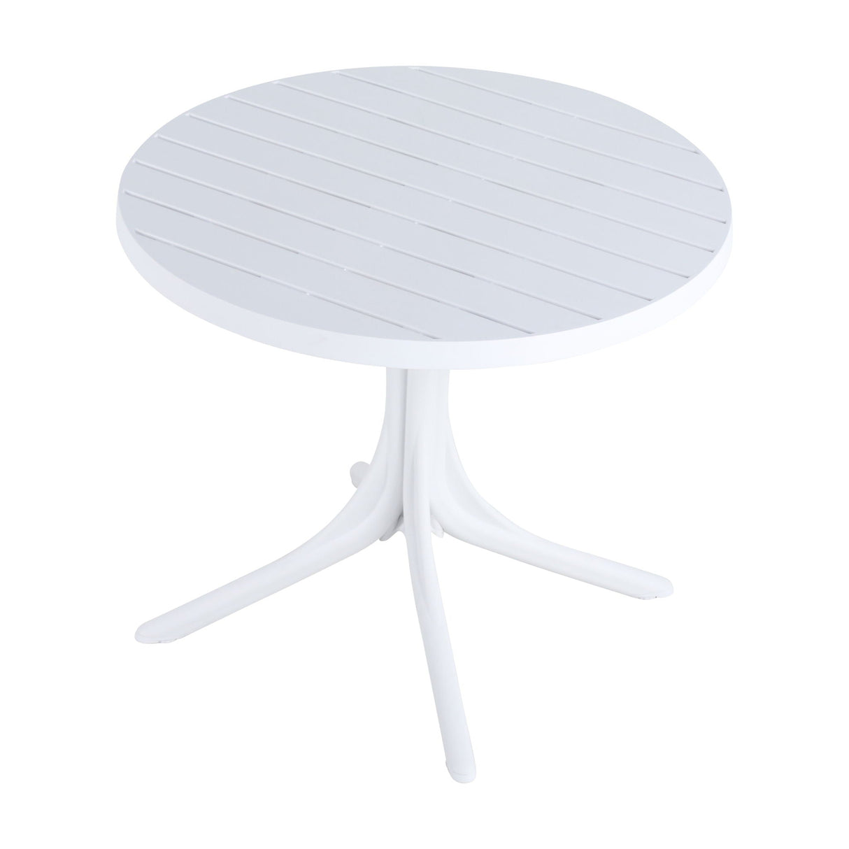 4 Piece Set Of Modern Color Block Designed Single Chairs With Round Table
