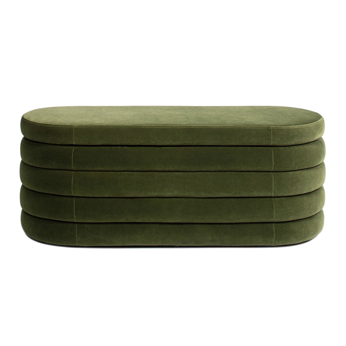 Fuji - Upholstered Oval Storage Bench