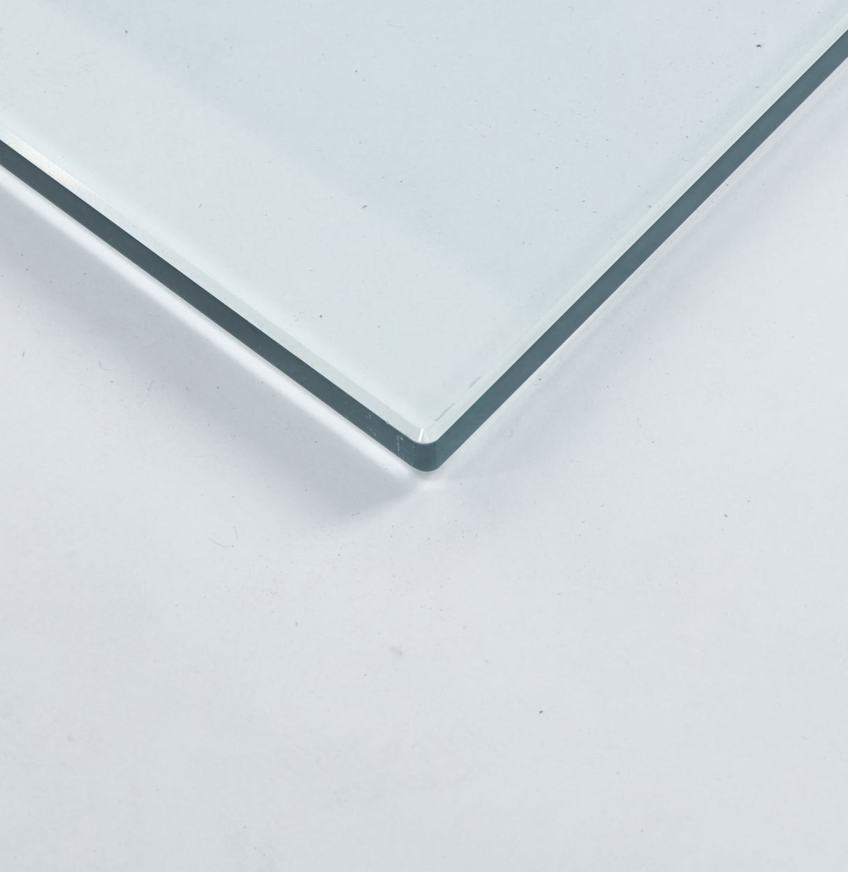 Tempered Clear Glass Top 80CM Square Dining Table