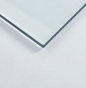 Tempered Clear Glass Top 80CM Square Dining Table