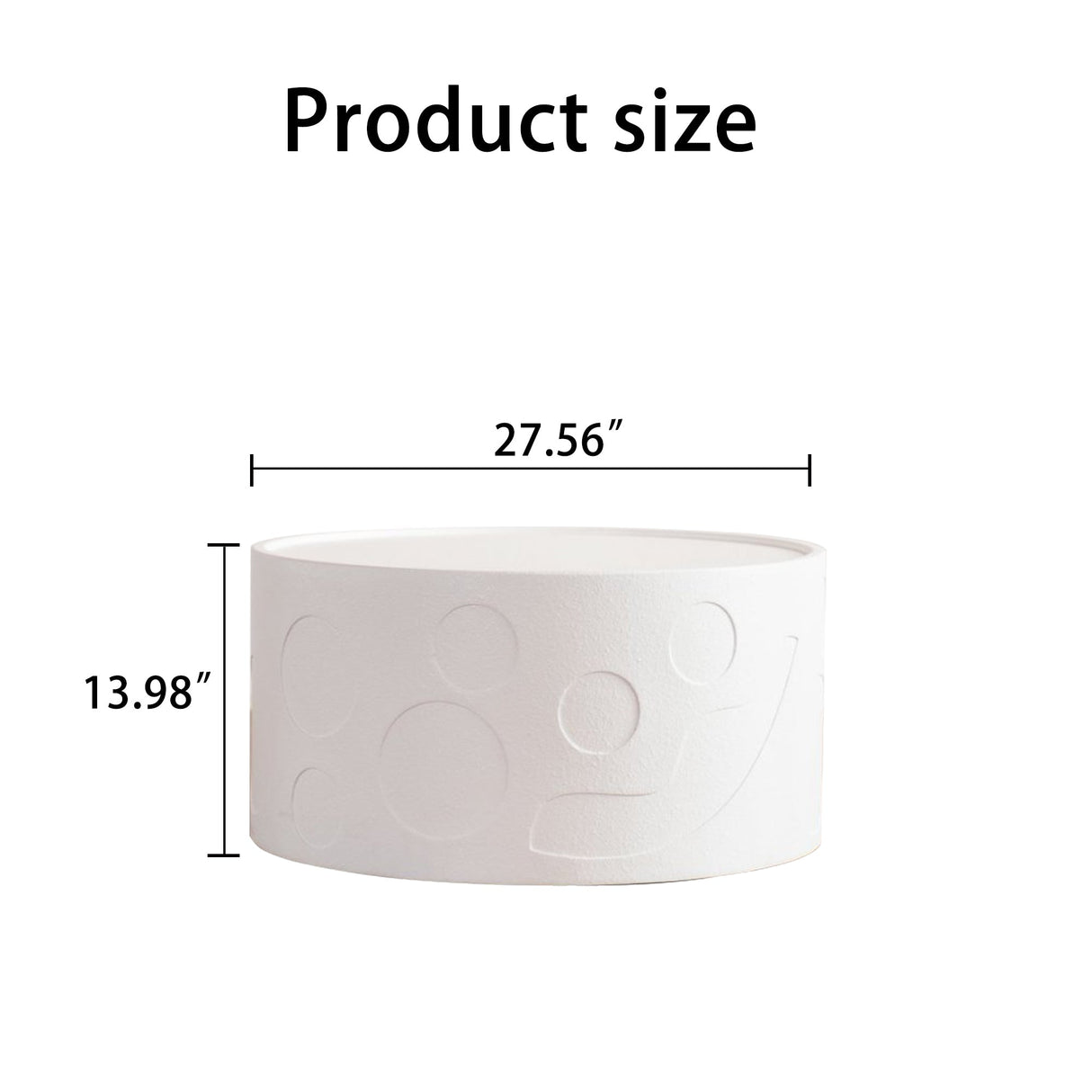 Round Side Table with Handcrafted Relief Design