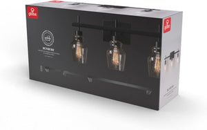 Bunbury 5-Piece "All-in-One" Bathroom Set, Matte Black, 3-Light Vanity Light Combo