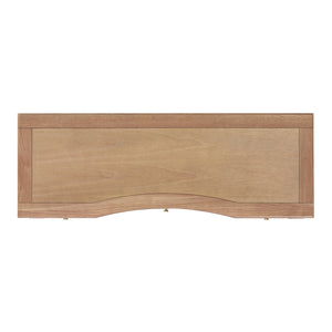 Dauphin 55" 3-Drawer Wood Executive Desk Natural Brown