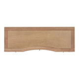 Dauphin 55" 3-Drawer Wood Executive Desk Natural Brown