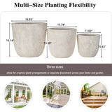 U_STYLE Lightweight MGO Planter Set of 3