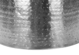 Arcanite End Table with Bell Shaped Base and Hammered Texture