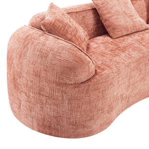 Curved Compressed Sofa, Nordic-Style Design For Living Room