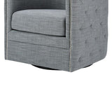 Capstone Button Tufted Swivel Club Chair