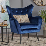 The Velvet Tufted Wingback Accent Chair