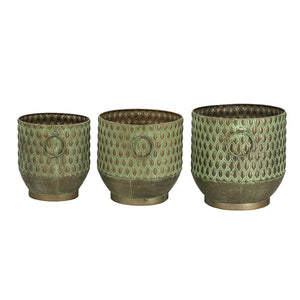 S/3 Textured Planters Set