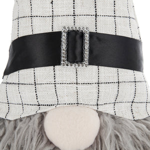 23.5" Halloween Gnome – Fabric Sitting Decor with White Hat & Spider Accent