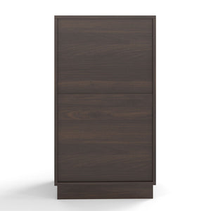 Tilt Out Trash Can Cabinet With Wave Textured Drawer & Pull Out Bin
