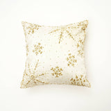 Handcrafted Snowflake Embroidered Cotton Throw Pillow
