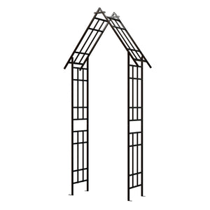 Metal Garden Arch with Adjustable Width for Climbing Plants