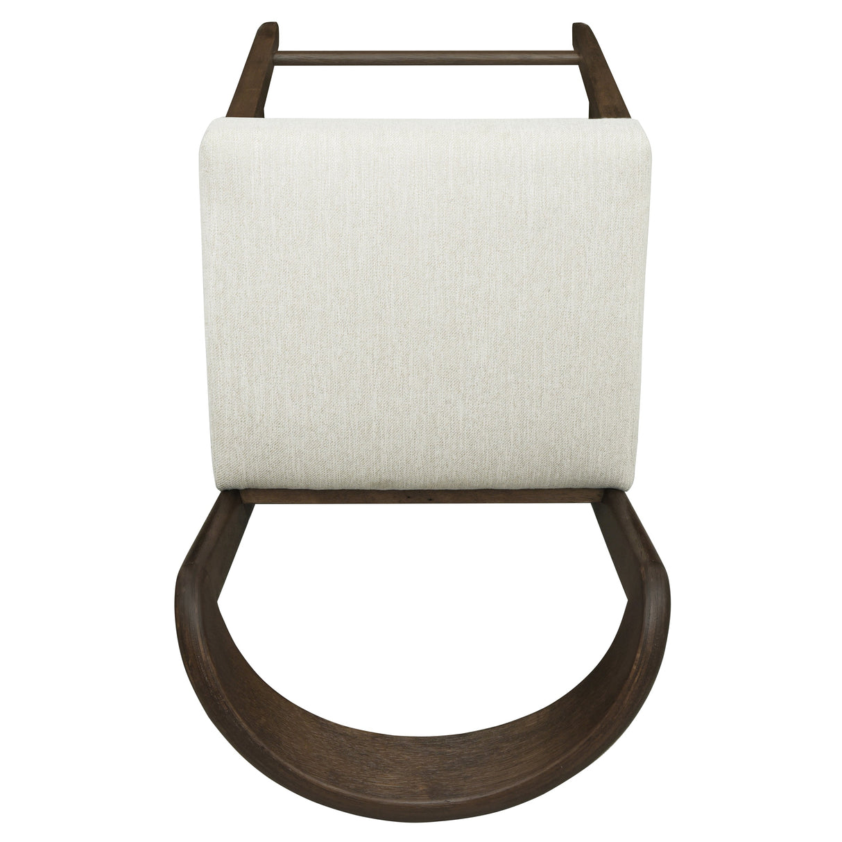 Solid Rubber Wood Counter Stools (Walnut + Beige) Set of 2