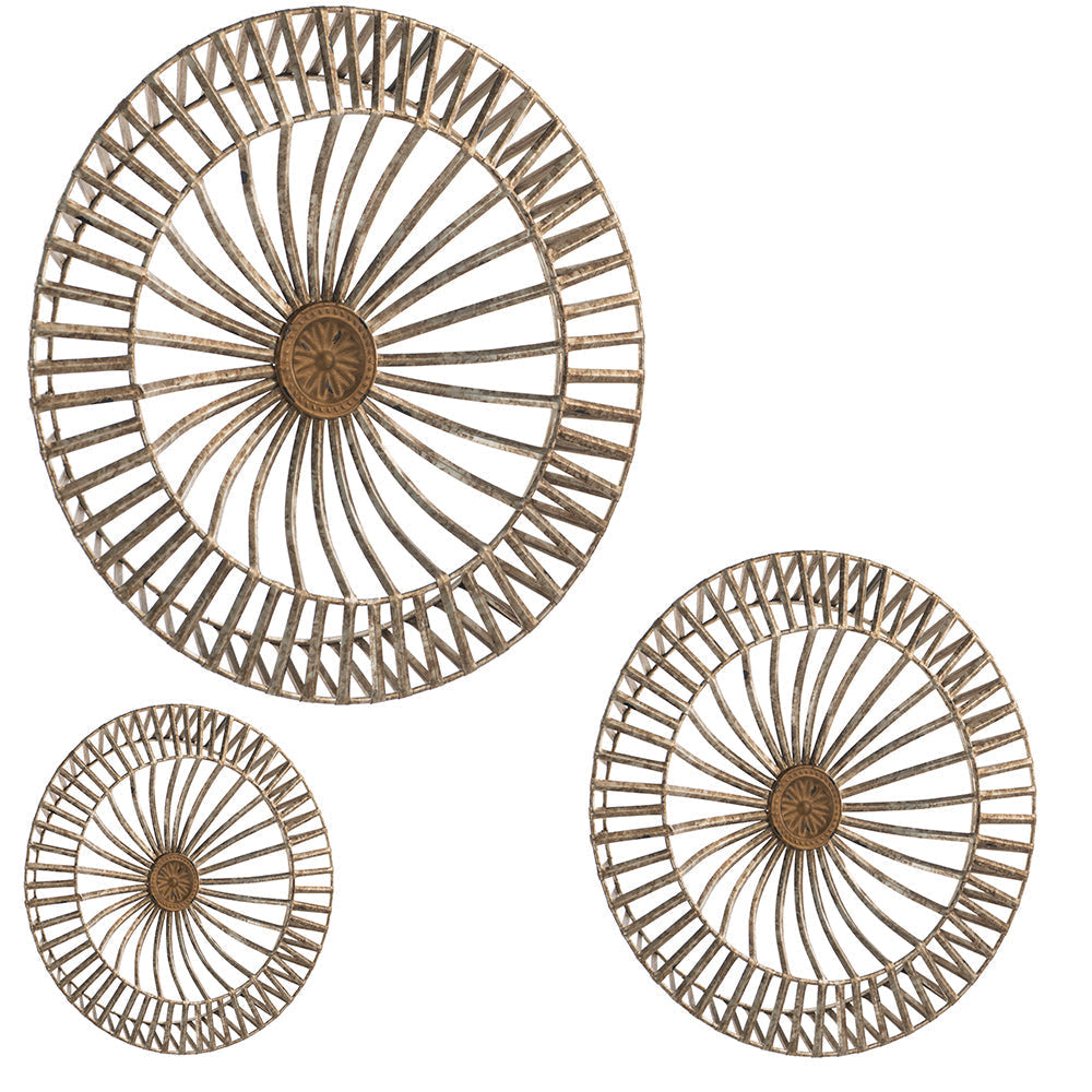 Set of 3 Jennings Metal Discs Wall Decor