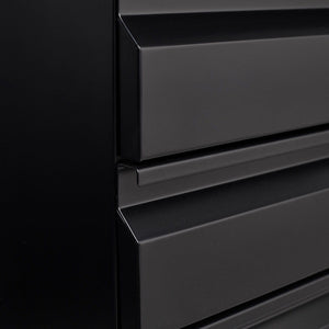 Contemporary 3 Drawer Mobile Filing Cabinet With Lock, Metal Office Storage For Legal / Letter Size