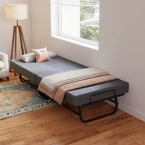 75" Folding Bed with Memory Foam Mattress