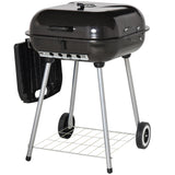Outsunny 21' Portable Charcoal Grill with Wheels and Bottom Shelf