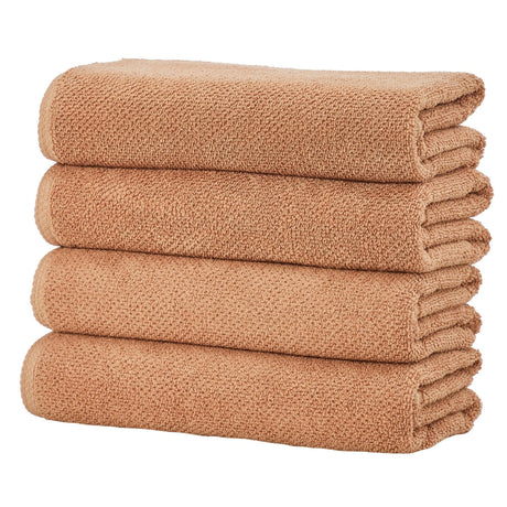 Cotton textured bath towel set - acacia collection