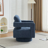 Stonewell Square Swivel Accent Chair with Open Back