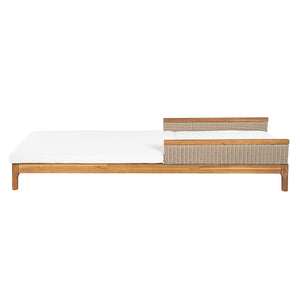 76.8' Solid Acacia Wood Sun Lounger Set of 2 with Cushions