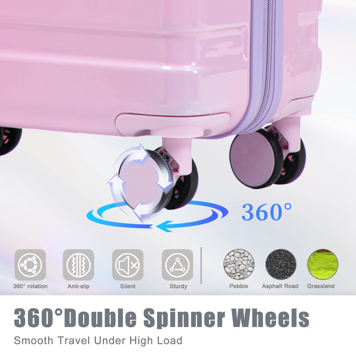 3-Piece PC Spinner Wheel Luggage Set