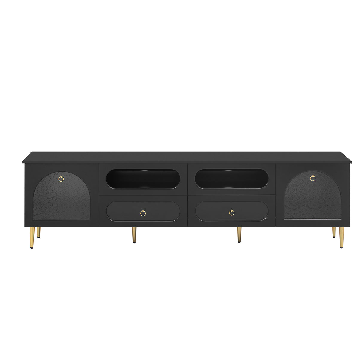 U-Can 78.8'' Retro TV Stand, Entertainment Center Media Console Cabinet