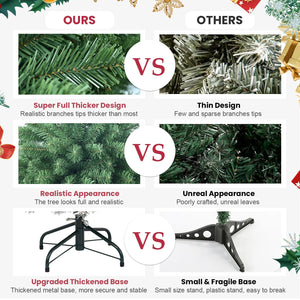 9ft Christmas Tree with Memory Wire and 1910 Tips – Green
