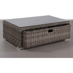 Glass Outdoor Coffee Table - Gray Mix
