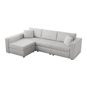106.3" Soft L-shaped 4-Person Sofa