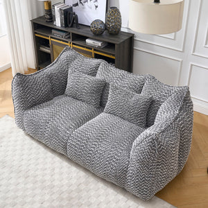 Comfortable Dual Beanbag Chair With High Resilience Foam Core For 2 People