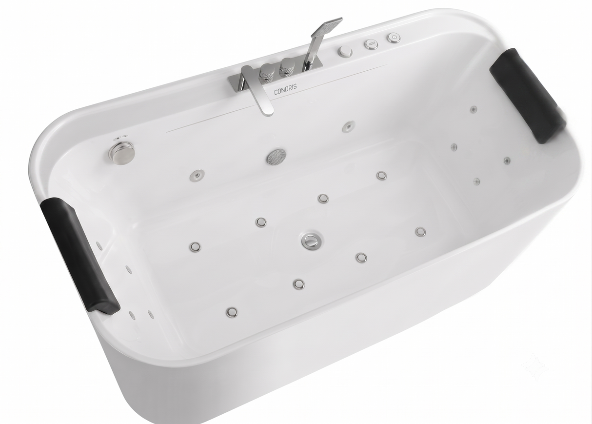Condris 67" x 35" Whirlpool Bathtub for 2-Person