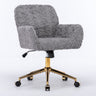 Office Chair, Artificial Rabbit Hair Home Office Chair With Metal Base, Adjustable Desk Chair Swivel Office Chair, Vanity Chair