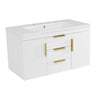 Wall Mounted Bathroom Vanity With Sink and Floating Storage Cabinet