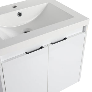 24" Bathroom Vanity With Resin Sink