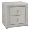 Nightstand with Storage Drawer, Upholstered, Transitional