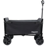 All-in-One Convertible Folding 4-Wheel Trolley with Bench Seat and Dog Leash