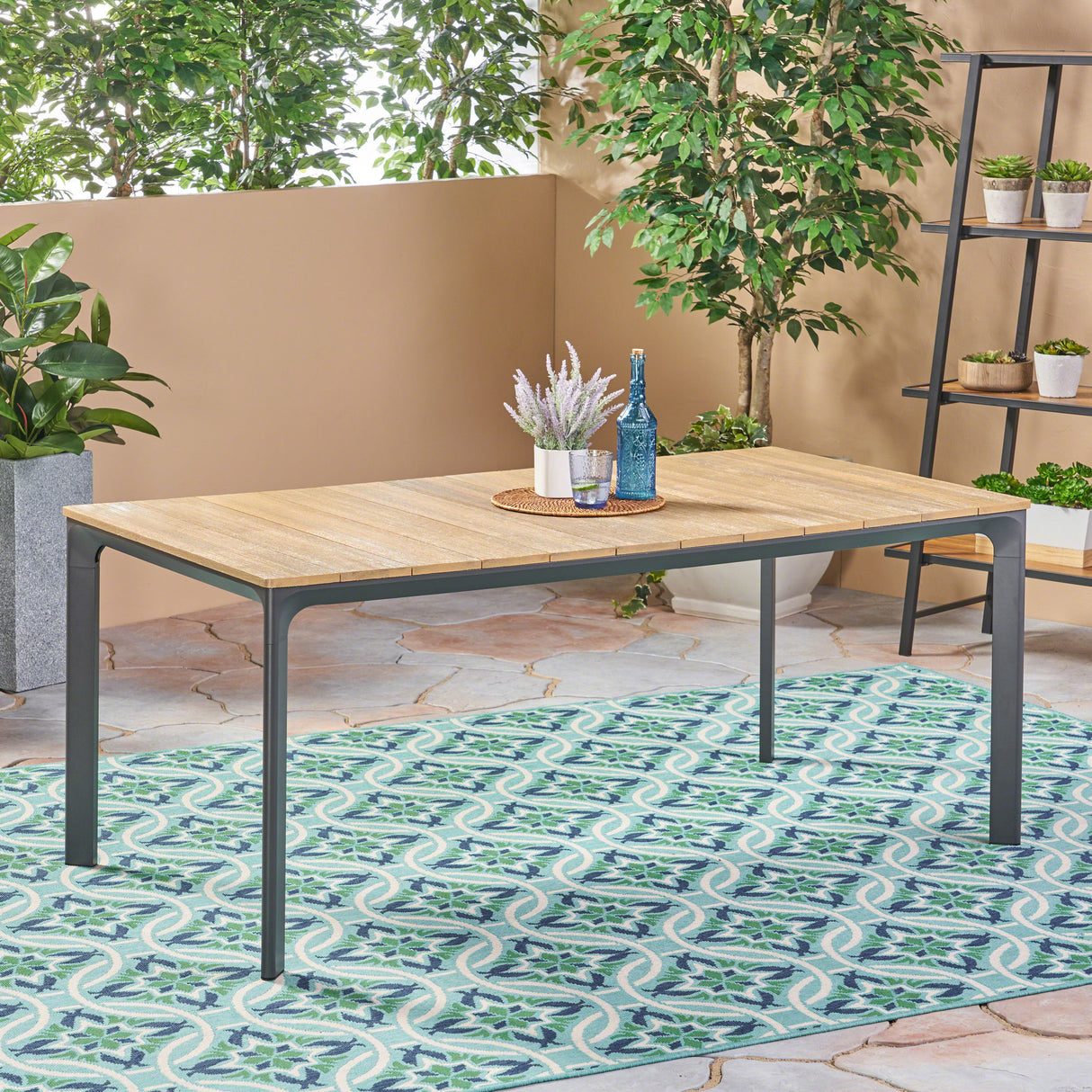 Westcott dining table with wood top