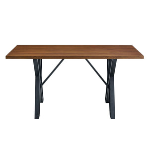 5 Pieces Modern Faux Leather And Metal Dining Set