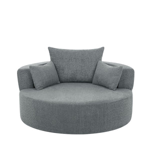 360° Swivel Accent Barrel Chair With 3 Removable Pillows For Living Room