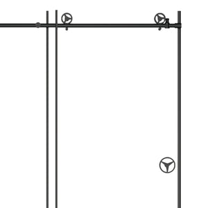 60" W x 76" H Sliding Frameless Shower Door in Matte
