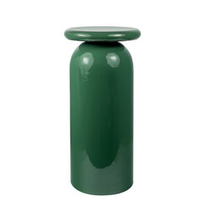 Miles Mid-Century Modern Metal Sleek Cylinder Drink Table
