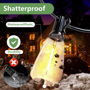 100 FT Solar String Lights Waterproof with Remote & USB Port