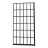 Frameless Fixed Shower Door with Open Entry Design – Matte Black