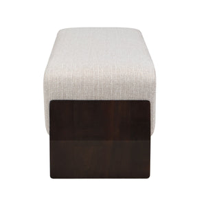 Bench With Thick Soft Cushions for 3 People - Brown / Beige
