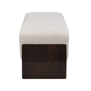 Bench With Thick Soft Cushions For 3 People - Brown / Beige