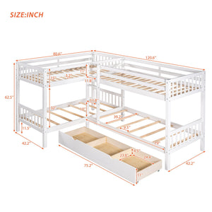 L Shaped Bunk Bed With Drawers