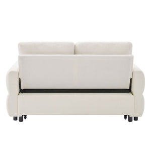 Convertible Sofa Bed Loveseat With Adjustable Backrest And USB Ports