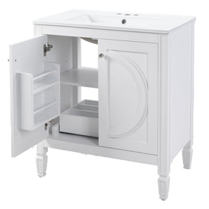 30" No Assembly Needed Vintage Bathroom Vanity